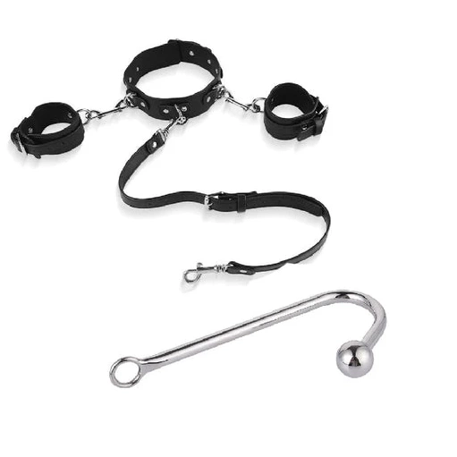 Hook with Beaded and Collar Anal 5334 Cuffs Elegant 0706